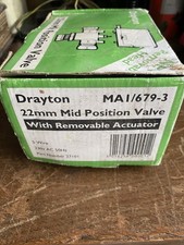 DRAYTON 27101 22MM 3 PORT MID POSITION DIVERTER MOTORISED VALVE MA1/679-3
