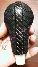 Carbon Fiber Automatic Gear Shift Knob For Nissan 350z 02-09 Yearsblack Leather