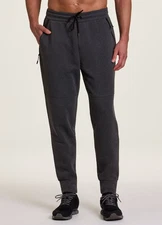 RBX Everyday Fleece Comfort Fit Mens Jogger Pants Charcoal Gray Zip Pocket M NWT