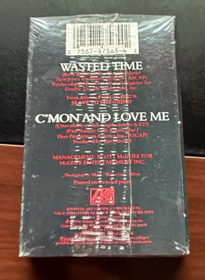 Skid Row SEALED - Wasted Time / C’mon And Love Me Cassette Single - Image 2 of 2