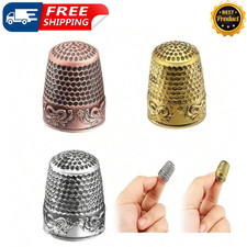 Sewing Thimble for Hand Sewing Metal Finger Protector Hand Stitching DIY Tool UK