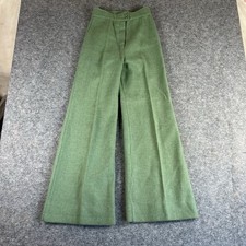 Vintage Bobbie Brooks Wool Bell Bottom Pants Women  s Green Size 11B