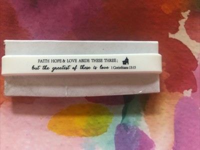 1 Pc Silicone Christian - Bible Verse Bracelet 1 Corinthians 13:13 - Free Ship