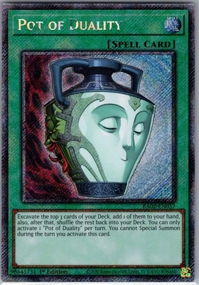 Pot of Duality (Platinum Secret Rare) RA02-EN057 Yu-Gi-Oh 1st Edition NM