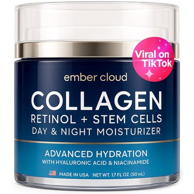 Collagen NAD+ Cream for Face Retinol Hyaluronic Acid Niacinamide for All Skin Ty