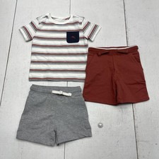 Tommy Bahama Shirt Shorts Set Boys 18M Striped Pocket Tee 3 Piece Outfit