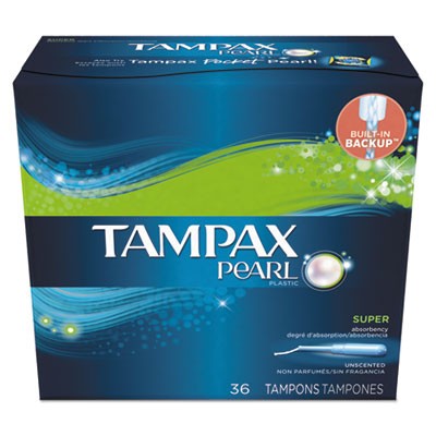 Procter & Gamble 00369 Pearl Tampons, Super, 36/box, 6 Box/carton