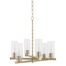 Quorum International 641-6 Mercier 6 Light 26"W Chandelier - Brass