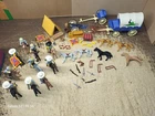 Large Lot Playmobil Civil War Confederate Soldier Horses Wagons