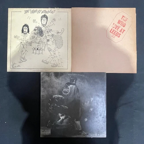 The Who x 3 Vinyl Record LP Job Lot Live At Leeds Quadrophenia By Numbers