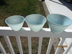 FIRE KING TURQUOISE BLUE MIXING BOWL SET