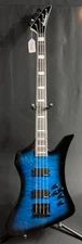 Jackson JS3Q Kelly Bird Bass 4-String Bass Guitar Transparent Blue Burst