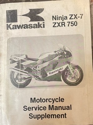 B-Ware Kawasaki Ninja ZX-7/ZXR750 Supplement Service Manual 1990
