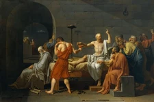 The Death of Socrates by Jacques-Louis David 1787 Hemlock Painting Poster Print