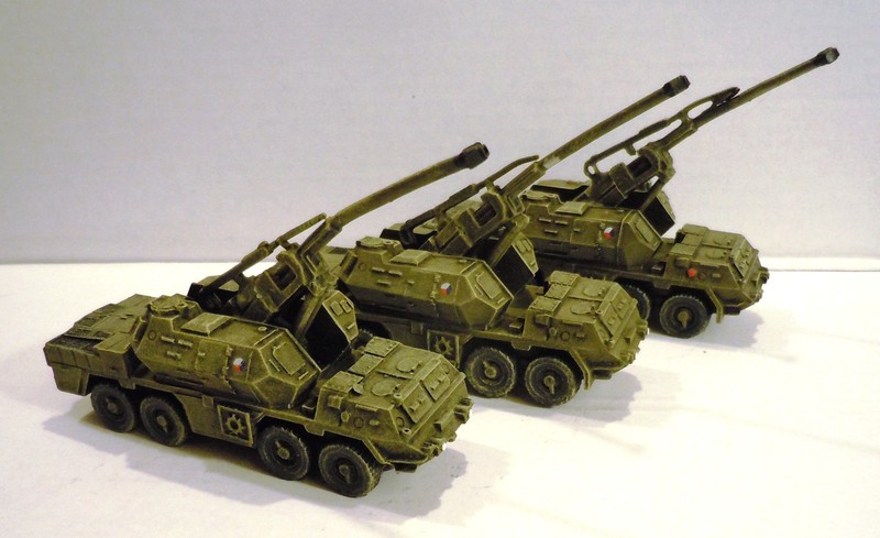 Team Yankee WW III 15mm Dana SP 152mm Battery painted & decaled #1