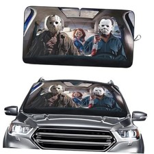 Horror Movie Character Windshield Sun Shade for Car SUV Truck 64x32 Inches ,