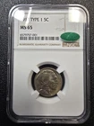 1913 Type 1 Buffalo Nickel 5C Philadelphia Business Strike NGC MS65