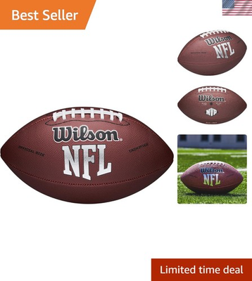 #ad NFL Official Peewee Football Vintage Brown Composite Leather Durable amp; Fun $34.99