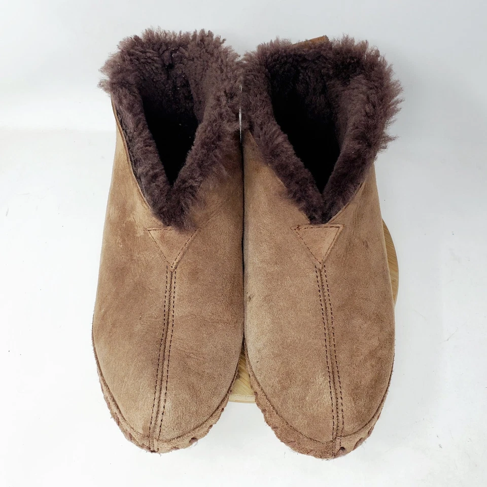 Zapatillas LL Bean para Hombres 11 Wicked Good Marrón Gamuza Zapatos Suela Suave de Oveja Foto 4 de 4