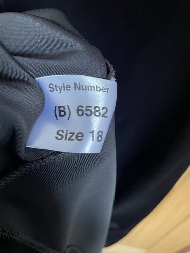 Roman Originals Black Velvet Dress Size 18 Midi Evening Formal Cocktail - Picture 7 of 7
