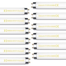 15W 18" T8 Linear Fluorescent Light Tube Bulb, 1.5 Feet Daylight-6500k(12 Pack)