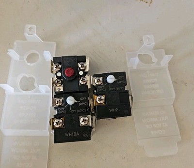 WH10A & WH9 Water Heater Thermostats Black Reset Button Upper And Lower