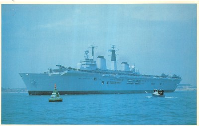 FALKLAND TASK FORCE POSTKARTE NR 10 HMS HERMES UNBESIEGBAR UNGEBRAUCHT POSTFRISCH