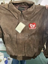 Vintage New  Made In USA Golden Bear TY Men Leather Bomber Jacket Men’s Size XL