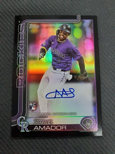 2025 TOPPS ADAEL AMADOR ROOKIE RC FLAGSHIP REAL ONE AUTOGRAPHS BLACK FOIL /10
