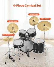 New Cymbal Pack, 4 Pieces Cymbals New Drum Set, Alloy Cymbals Drum Set Include