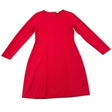 J.Crew Red A-Line Dress Long Sleeve Size 8