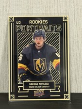 2022/23  Series 2 Kaedan Korczak Rookie Portraits Card P-44 Vegas Golden Knights. rookie card picture