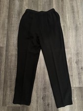 St John Collection Pants Womens 10 Black Knit Pull On Classic Career Made USA