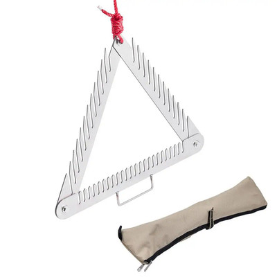 24-In. Aquatic Weed Rake, 3-Sided Lake Rake with Handle, Compact and Foldable Po