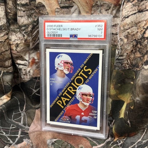 2000 Fleer TOM BRADY Rookie  GLOSSY RC #352 PSA 7 NM 🐐🐐