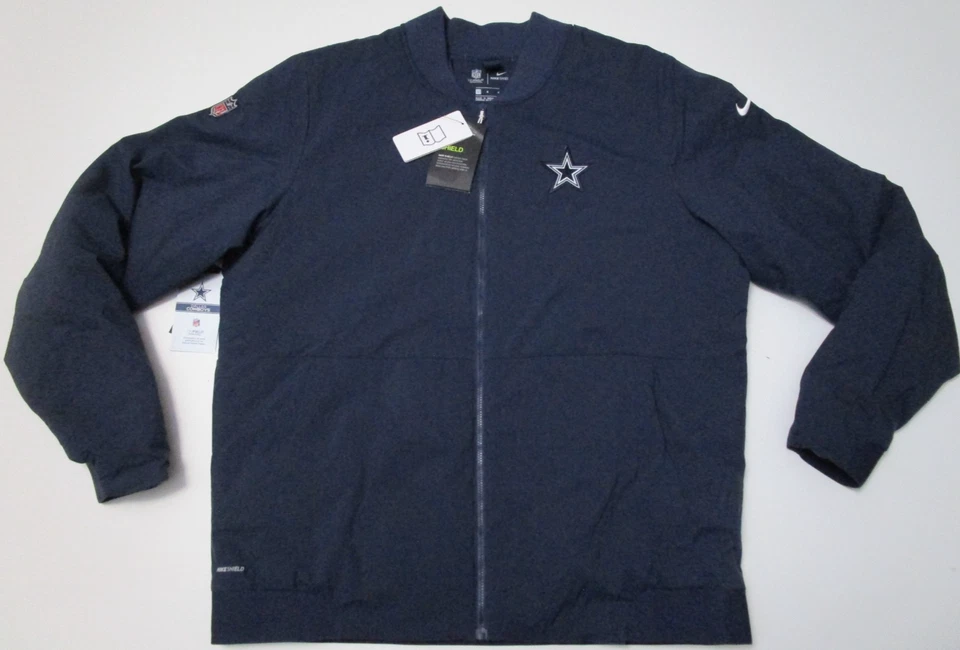 Nuevo DALLAS COWBOYS NFL FÚTBOL AMERICANO HOMBRES Grande Nike Escudo Lateral Chaqueta Bomber Nueva con Etiquetas Foto 3 de 4