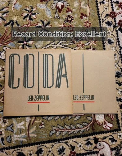 EXC Led Zeppelin Coda Vinyl LP 1982 First Press Swan Song 90051 Gatefold Emboss.
