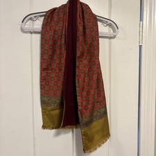 Vintage Christian Dior Silk  Cashmere Men  s Scarf 52x11 Inches Made In Italy