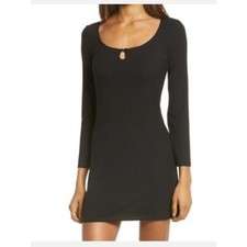 Reformation Jeans Elias Rib Long Sleeve Mini Dress