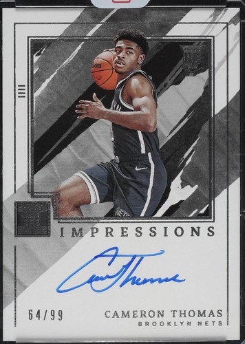 2021-22 Panini Impeccable Cameron Thomas 99 /99 Rookie Rc AUTO S