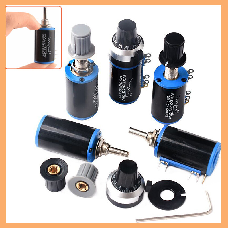 10K Ohm Wirewound Adjustable Resistor WXD3-13-2W WXD3-13-2W 10K Ohm ...