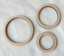 Wooden Cutout Circles Craft Shapes Embellishments Blank Laser Cut Decorations