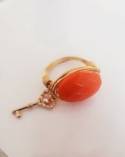 Handmade wire wrap ring with charm Stacie Laurell Crafts