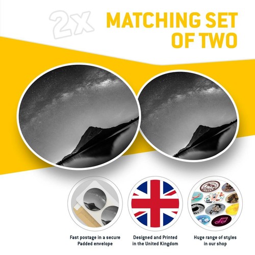 2 x Vinyl Stickers 20cm (bw) - Milky Way Galaxy Night Sky #43962 - Bild 2 von 8
