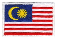 Aa88★Malaysia Flagge Klein AufnäHer Zum AufbüGeln BüGelbild Patch 4,5 X 3 Cm