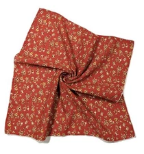 Unisex Floral Cotton Bandanas 22x22 inch BrickRed