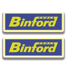 BINFORD TOOLS DECAL 2 Stickers Vintage Bogo For Car Window Bumper Truck