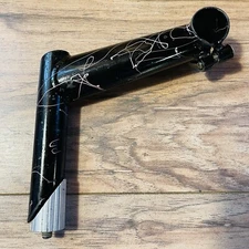 Vintage 1 1/8 Mountain Bike Quill Stem 125mm 10 Degree Black Pink Splatter 25.4