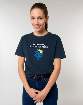 Women's Short Sleeve T-Shirt I Am Right I Am Your Mother Navy Blue