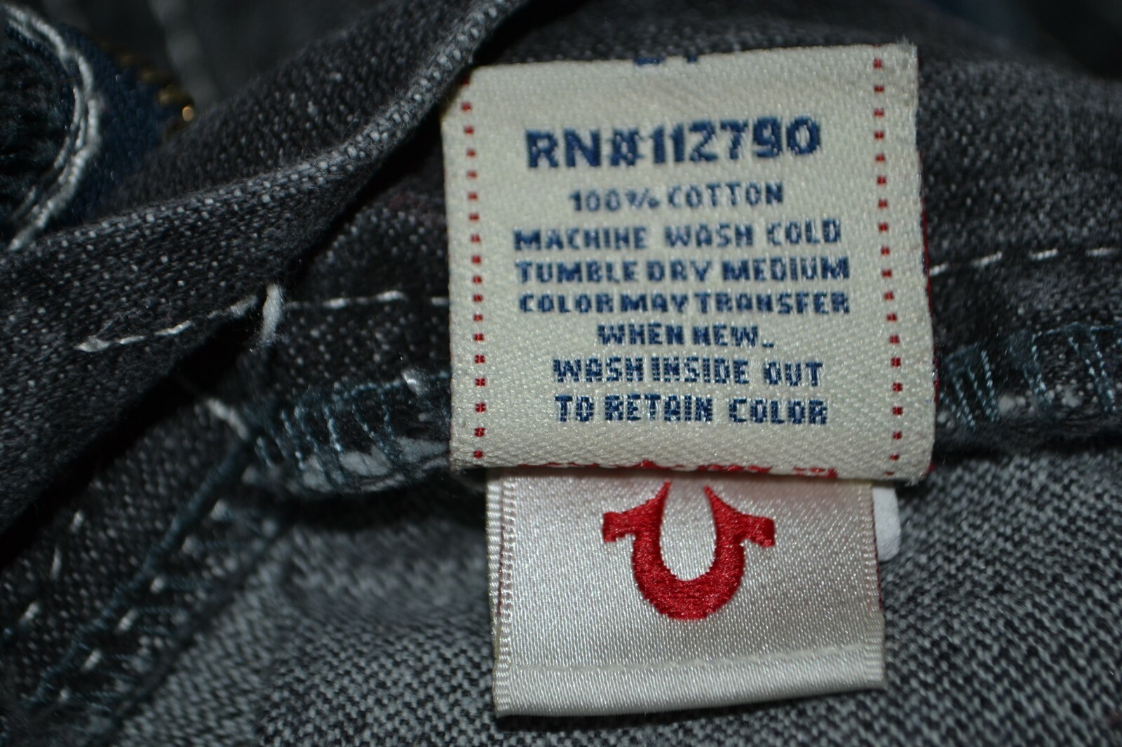 True Religion Women's Bobby Big T Bootcut Rainbow Gray Jeans Sz 31x32 thumbnail 10